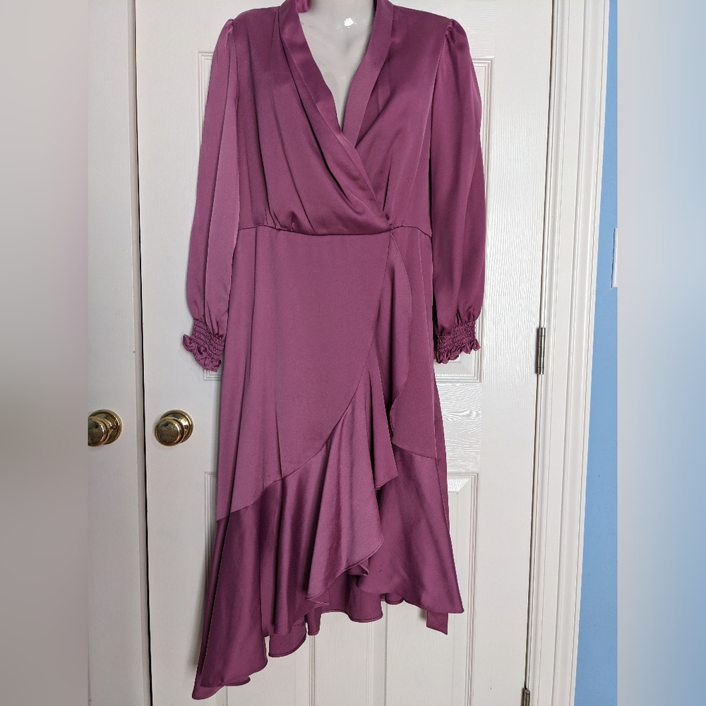 Taylor long sleeve dress, mauve,size 12 NWOT